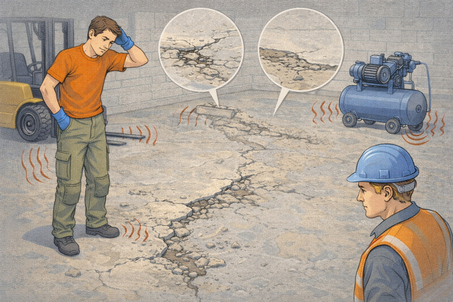 Что происходит с наливным полом при постоянной вибрации